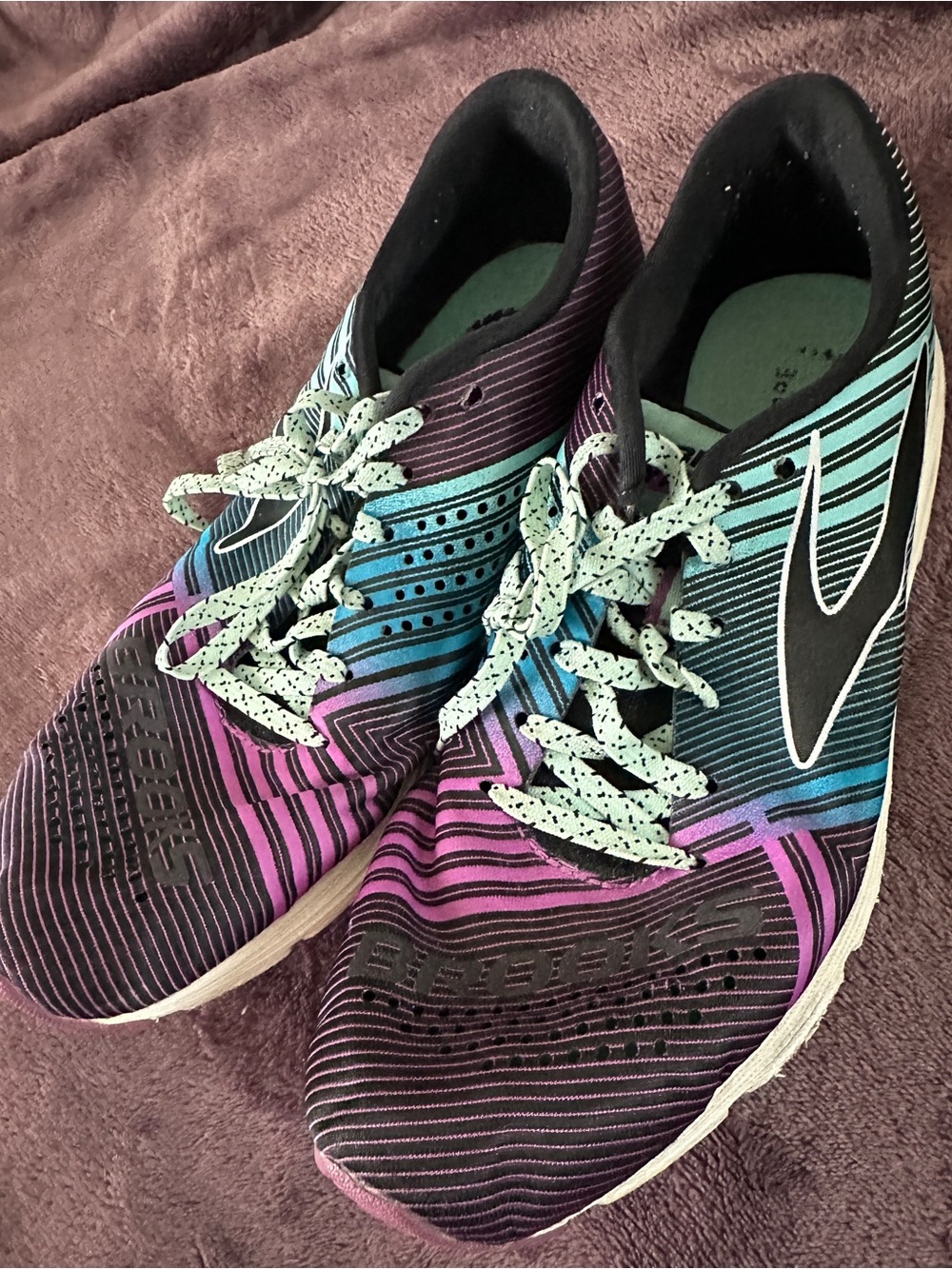 Brooks Hyperion Sport Performance Purple Turq Sneakers Women's Sz US 8
